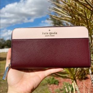 Kate Spade Staci Colorblock Large Continental Wallet Leather